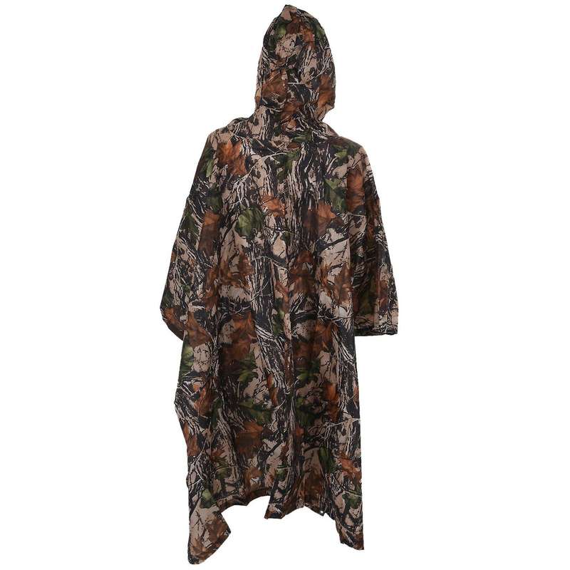 Outdoor Camping Camouflage Raincoat Hiking Poncho Backpack Rain Cover Waterproof Tent Mat Awning Bea