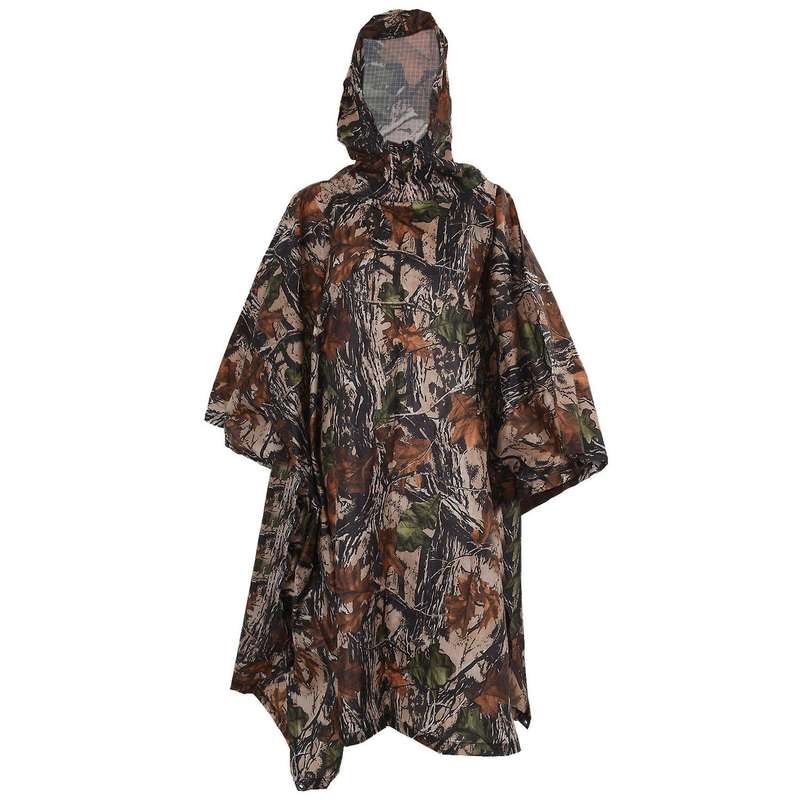 Outdoor Camping Camouflage Raincoat Hiking Poncho Backpack Rain Cover Waterproof Tent Mat Awning Bea