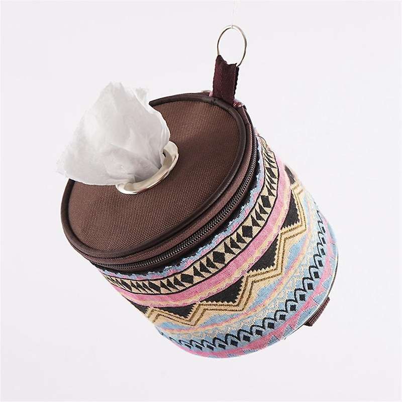 Outdoor Camping Foldable Paper Box, Ethnic Style Paper Box, Portable Travel Napkin Storage Box