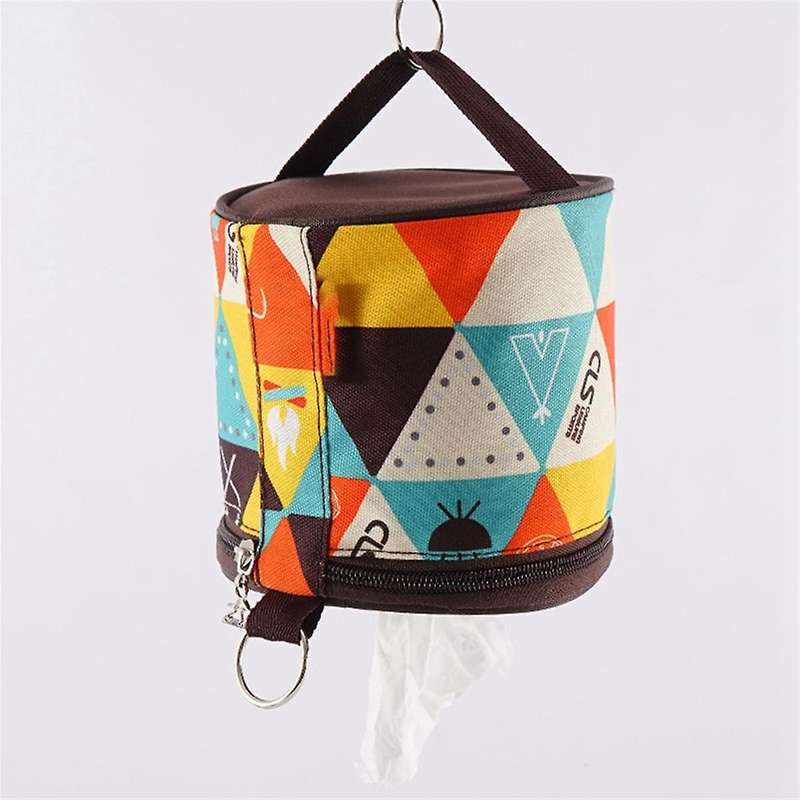Outdoor Camping Foldable Paper Box, Ethnic Style Paper Box, Portable Travel Napkin Storage Box