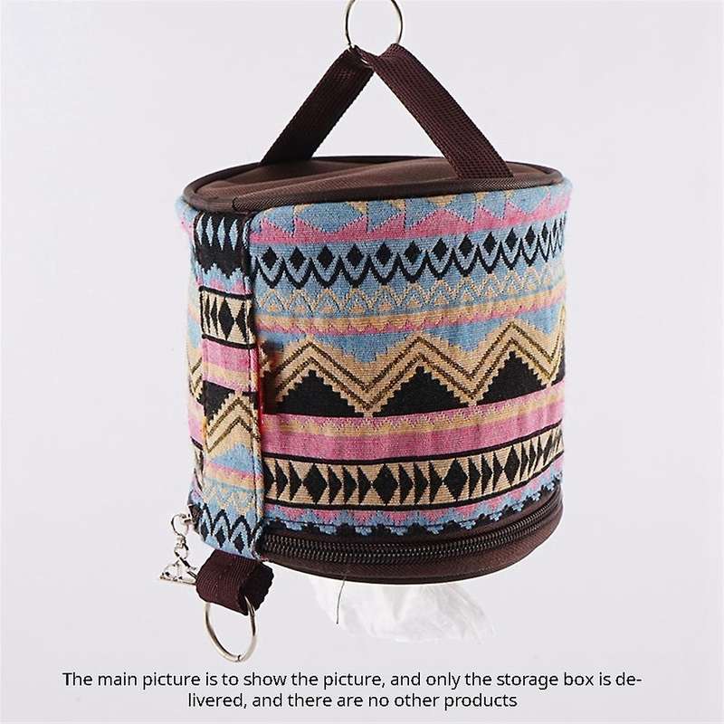Outdoor Camping Foldable Paper Box, Ethnic Style Paper Box, Portable Travel Napkin Storage Box