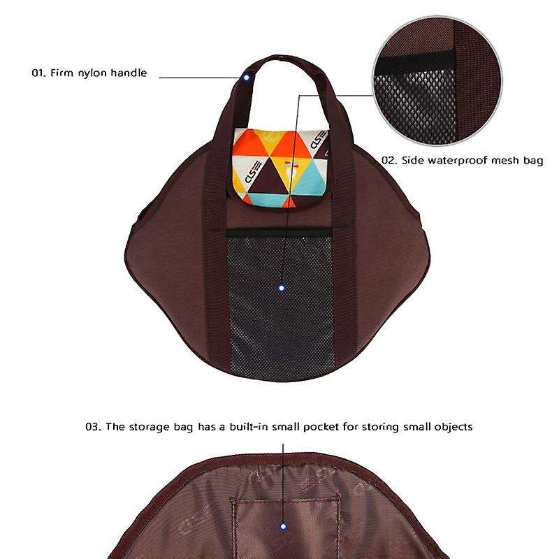 Outdoor Camping Cookware Storage Bag Travel Barbecue Tray Frying Pan Organizer Thick Carrying Case