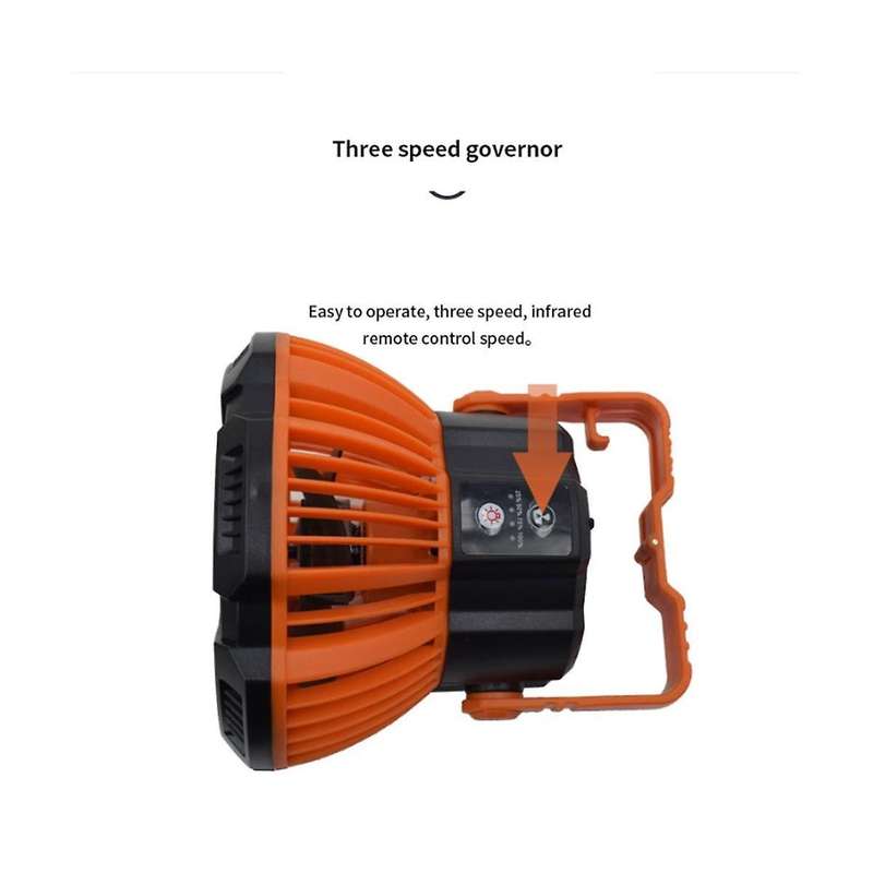Outdoor Camping Fan with Led Lantern Portable Battery Operated Fan with Hang Hook Rechargeable Outd