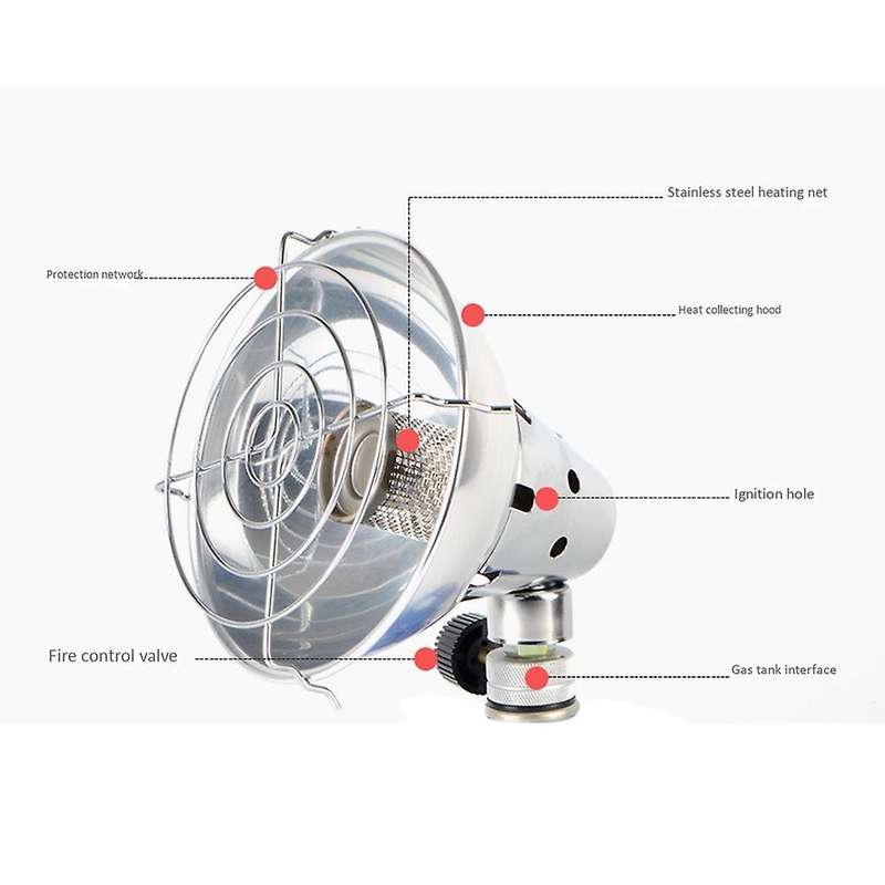 Outdoor Camping Gas Heater Warmer Heating with Stand Portable Gas Stove Outdoor Stove Fishing Huntin