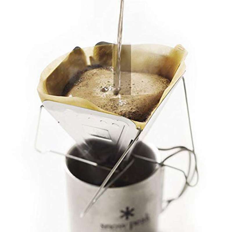 Outdoor Camping Folding Portable Coffee Drip Rack Stainless Steel Coffee Maker Hand Punch Coffee Fil
