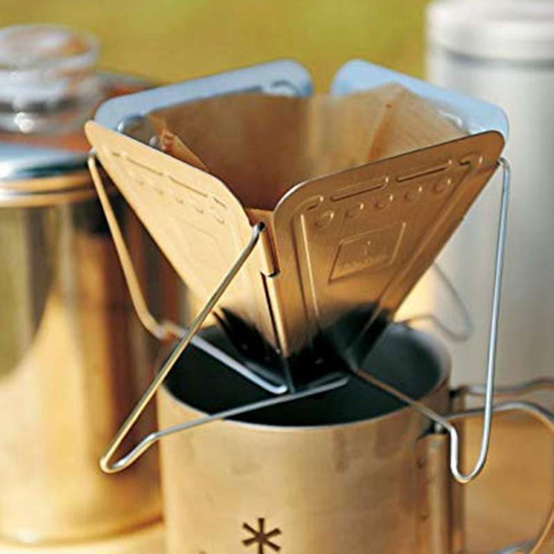 Outdoor Camping Folding Portable Coffee Drip Rack Stainless Steel Coffee Maker Hand Punch Coffee Fil