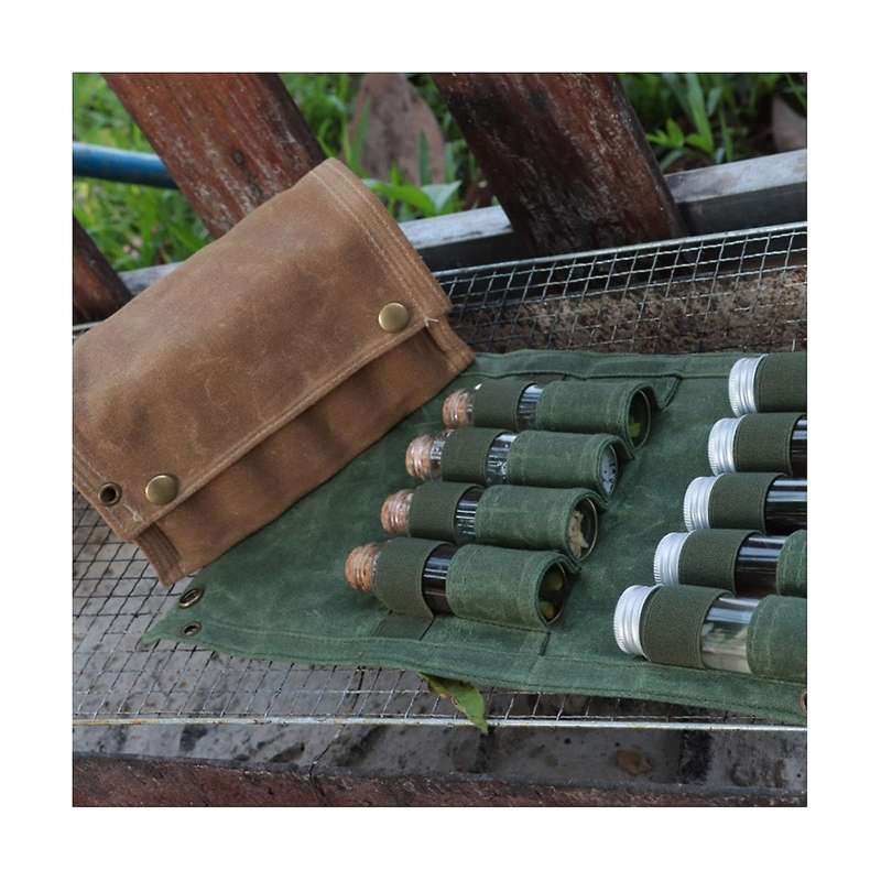 Outdoor Camping Spice Bottles Bags Set Portable Picnic Seasoning Bottles Storage Bag Condiment Crue