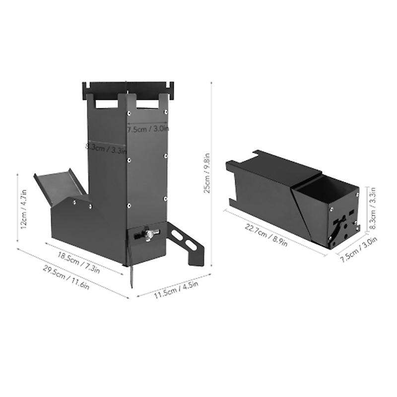 Outdoor Camping Portable Stainless Steel Wood Stove Stove Folding Picnic Stove