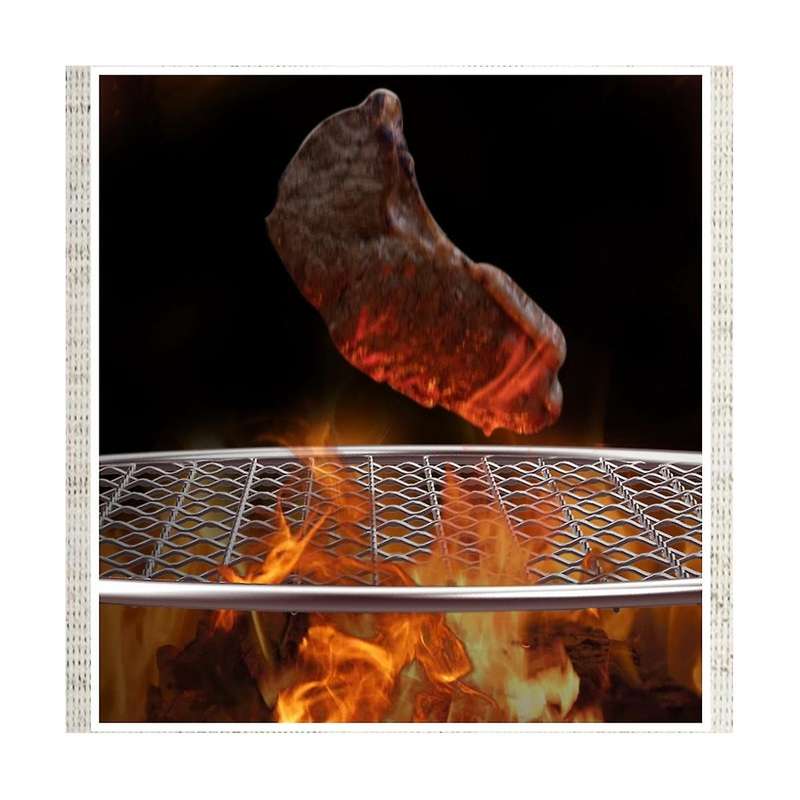 Outdoor Circular Barbecue Grill Bbq Non-stick Pizza Mesh Picnic Thickened Foldable Portable Pot Bar