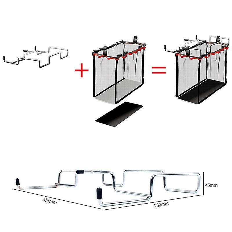Outdoor Camping Storage Bag Kitchen Household Storage Trash Can Bracket Wire Picnic Table Garbage Ba