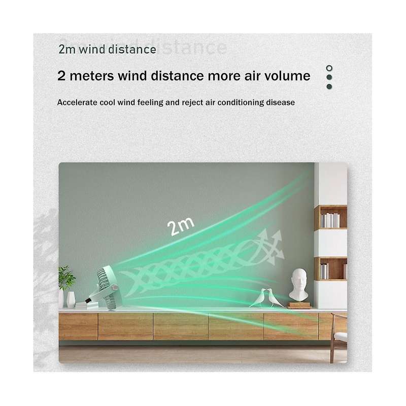 Outdoor Camping Tent Ceiling Fan 3000mah Rechargeable 3-gear Suspended Mosquito Net Desktop Fan In