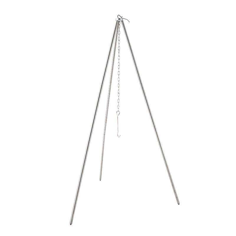 Outdoor Cooking Tripod Set Folding Campfire Grill Grate Stand Camping Fire Pit Tool Bonfire Party Pi