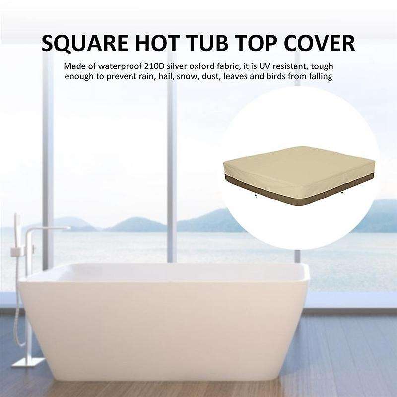 Outdoor Courtyard SPA Bathtub Swimming Pool Dust Cover Square Hot Tub Cover Waterproof Canopy Cover