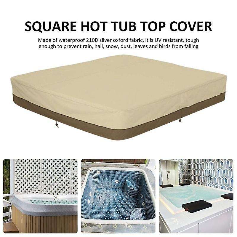 Outdoor Courtyard SPA Bathtub Swimming Pool Dust Cover Square Hot Tub Cover Waterproof Canopy Cover