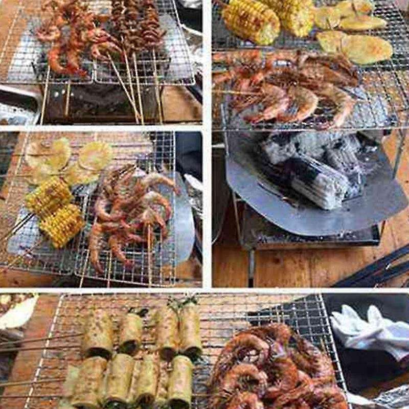 Outdoor Foldable Portable Stainless Steel Barbecue Grill Convenient Camping Barbecue Grill Wood Stov