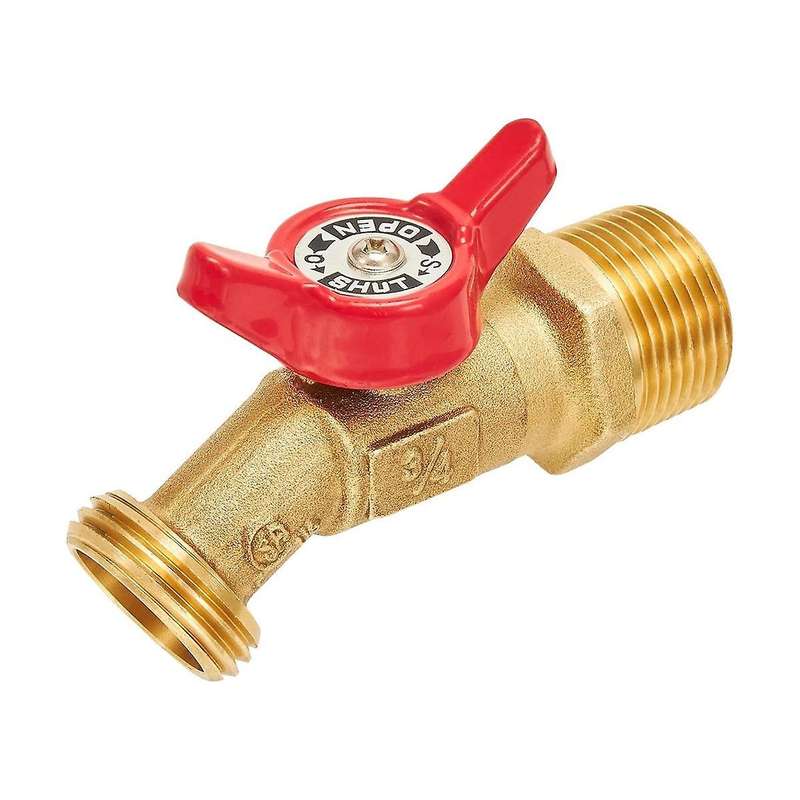 Outdoor Garden Hose Faucet Ball Valve Hose Bibb Shut Off Valve 3/4inch Male Npt X 3/4inch Male Ght T