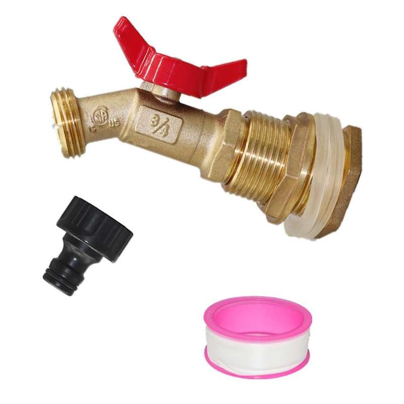 Outdoor Garden Hose Faucet Ball Valve Hose Bibb Shut Off Valve 3/4inch Male Npt X 3/4inch Male Ght T