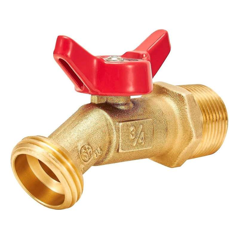 Outdoor Garden Hose Faucet Ball Valve Hose Bibb Shut Off Valve 3/4inch Male Npt X 3/4inch Male Ght T