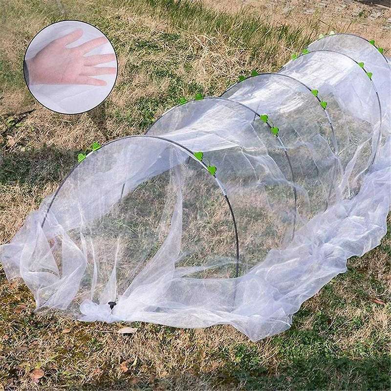 Outdoor Garden Greenhouse Plant Tunnel Support Frame Crop Protection Kit Fiber Rod Insect Net Arch S