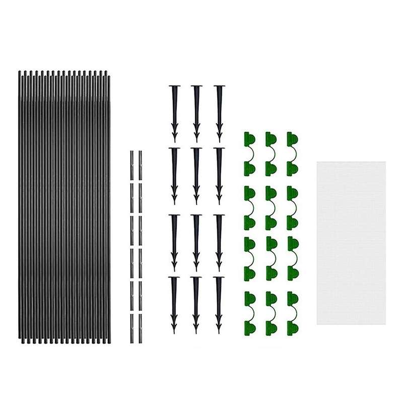 Outdoor Garden Greenhouse Plant Tunnel Support Frame Crop Protection Kit Fiber Rod Insect Net Arch S