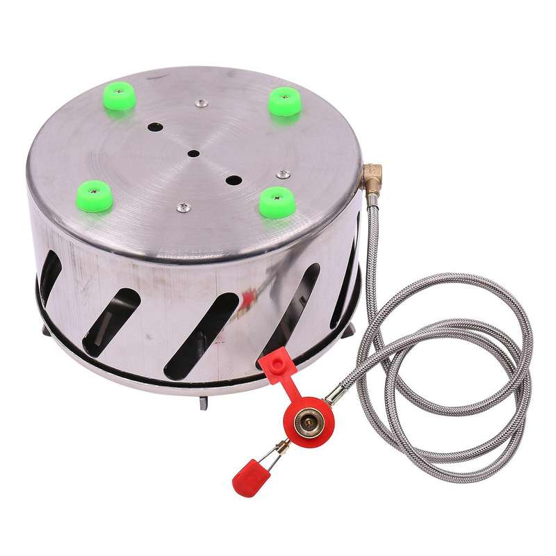 Outdoor Gas Stove Burner Blue Flame 9 Fire Holes Gas Burner Firepower Adjustable Enamel Layer Heater