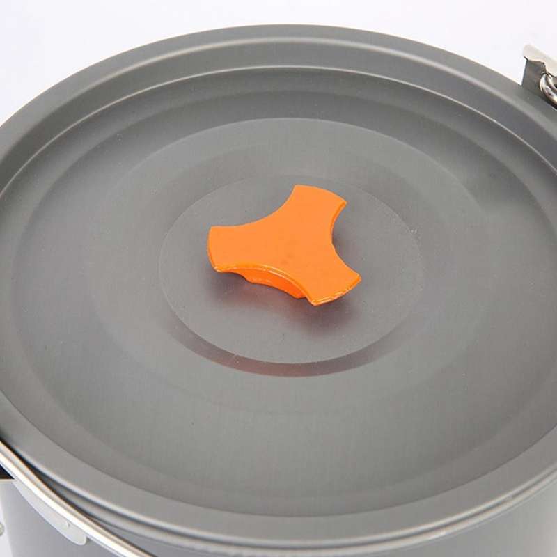 Outdoor Hanging Pot Picnic Pot Alumina Large-Capacity Tableware Camping Bonfire Stove for 5-6 People