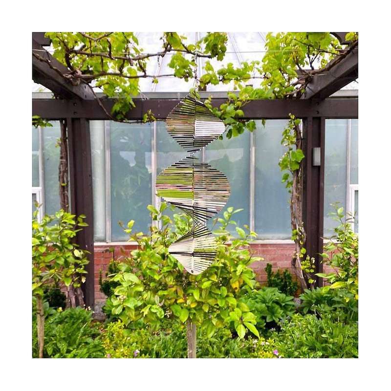 Outdoor Hanging Decorative Spiral Metal Wind Chime,3d Spiral Wind Chime Garden Backyard Hanging Dec