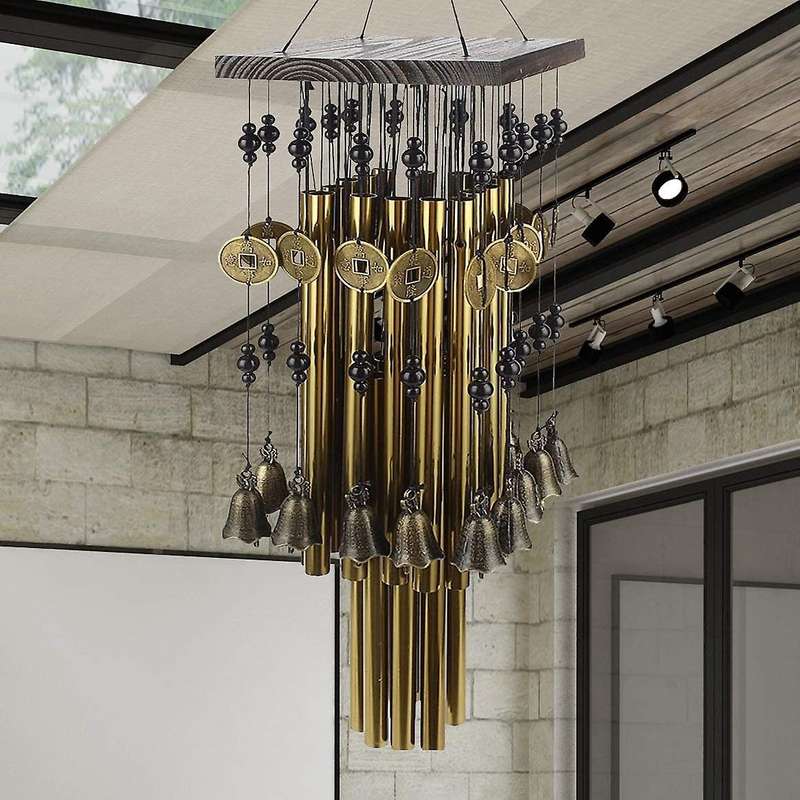 Outdoor Indoor Metal Tube Wind Chime with Copper Windchimes for Yard Patio Garden Terrace Decoration