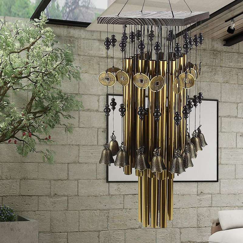 Outdoor Indoor Metal Tube Wind Chime with Copper Windchimes for Yard Patio Garden Terrace Decoration