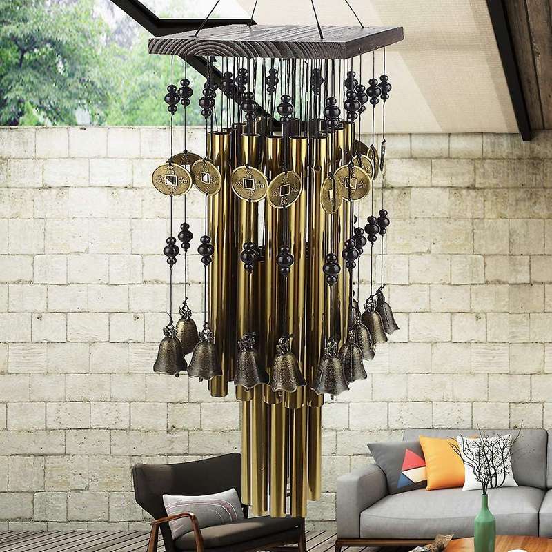 Outdoor Indoor Metal Tube Wind Chime with Copper Windchimes for Yard Patio Garden Terrace Decoration