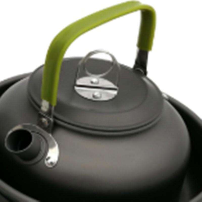 Outdoor Hiking Camping Set Pot Teapot Wood Stove Combination Outdoor Cooking Utensils with Wood Stov