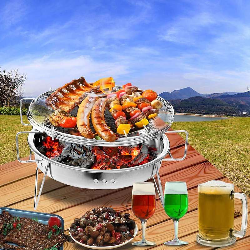 Outdoor Mini Grill Folding Grill Barbecue Accessory Portable Barbecue Cooking Tool Camping