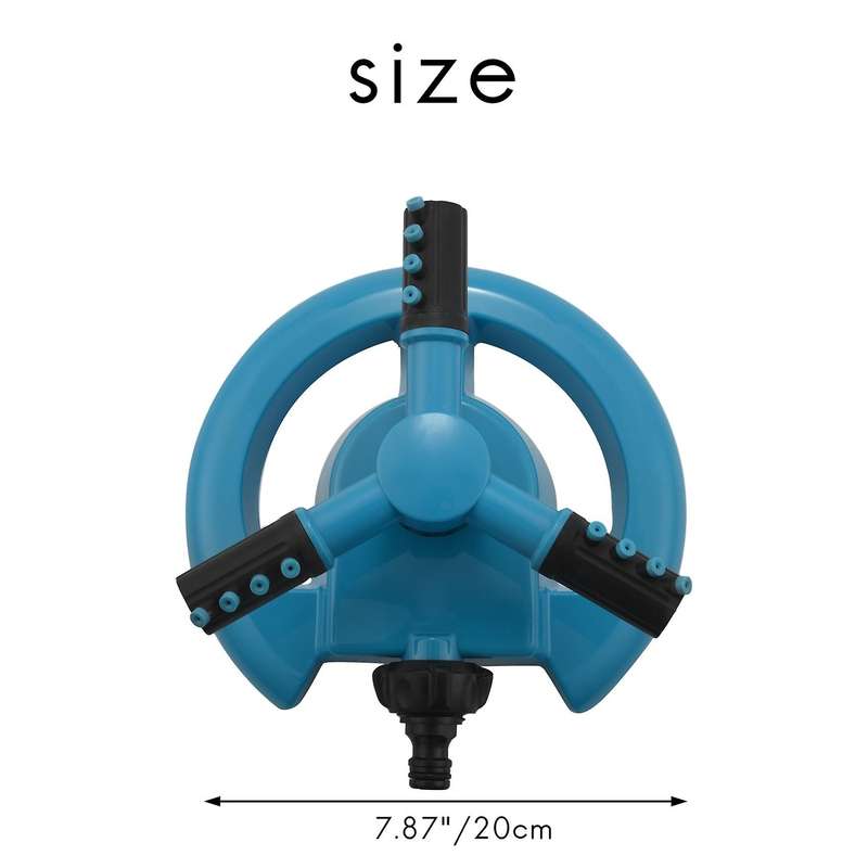 Outdoor Lawn Sprinkler 360 Degree Automatic Rotating Portable Lawn Sprinkler Adjustable Gardening Ir