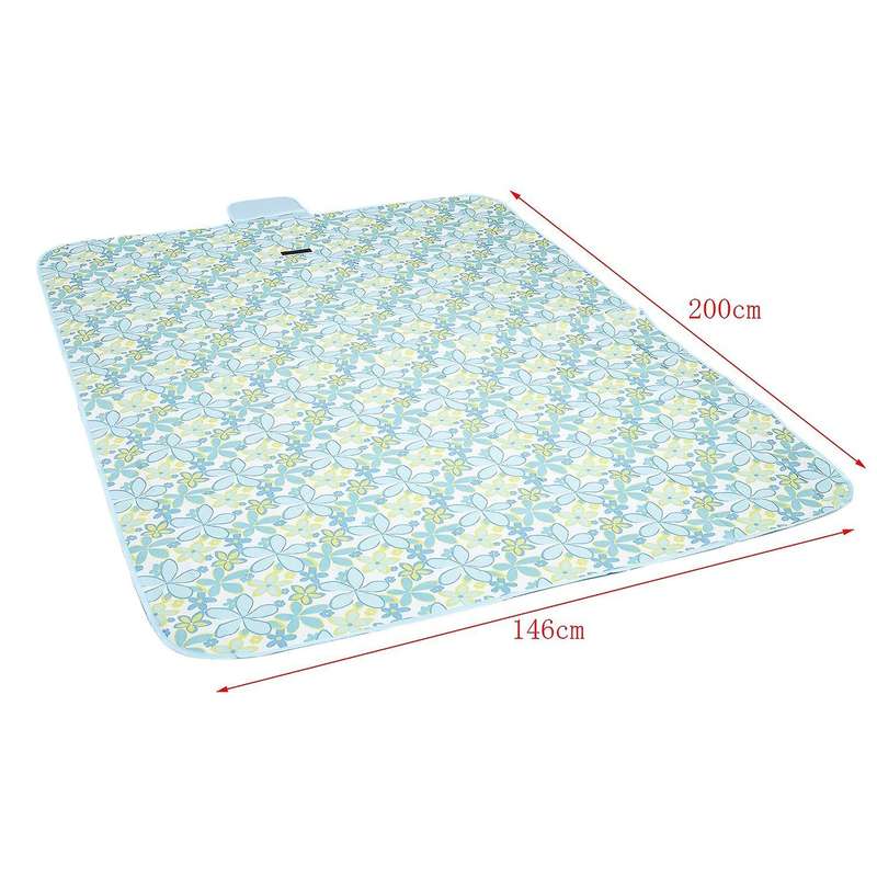Outdoor Picnic Blanket Camping Travel Waterproof Foldable Hiking Sandproof Beach Mat Blue