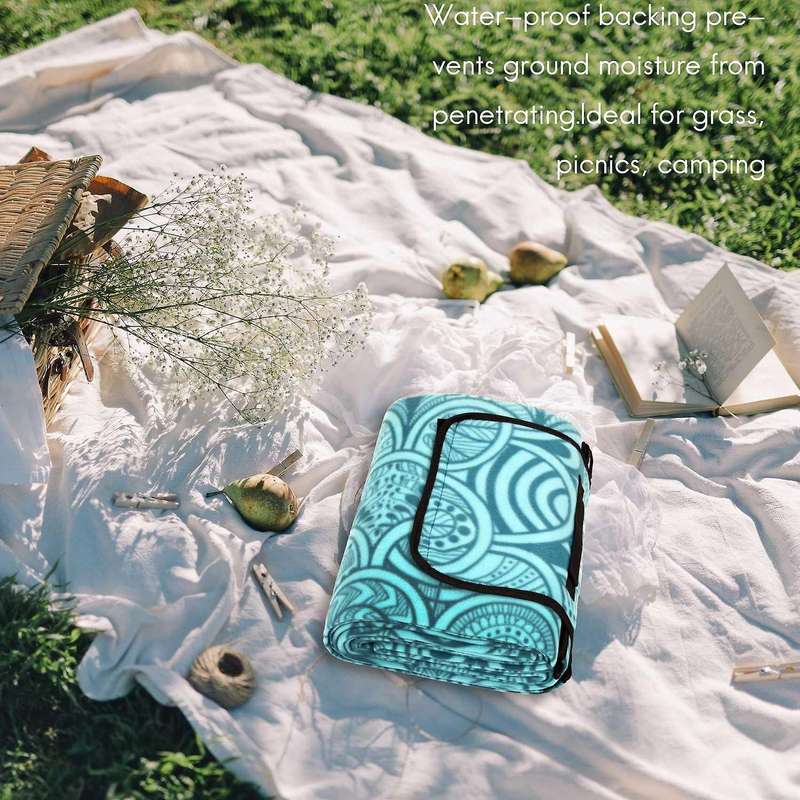 Outdoor Picnic Blanket Waterproof Extra Large Folding Picnic Mat Beach Blanket with Waterproof Backi