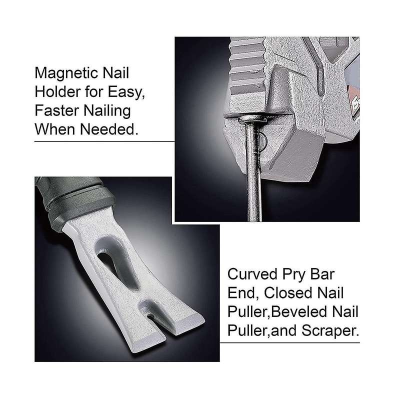 Outdoor Multifunctional Hammer Nail Remover Crowbar Fire Tool Demolition Tool