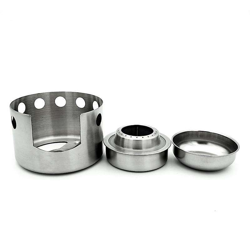 Outdoor Picnic Stove Liquid Solid Alcohol Stainless Steel Portable Camping Small Round Alcohol Stove