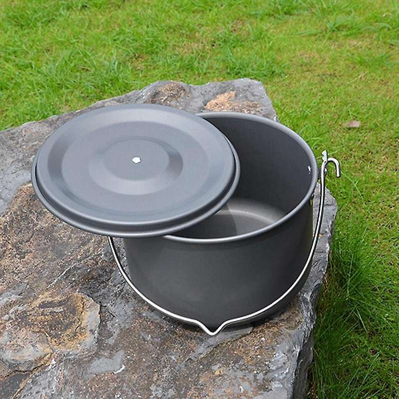 Outdoor Picnic Single Pot Aluminum Alloy Camping Pot
