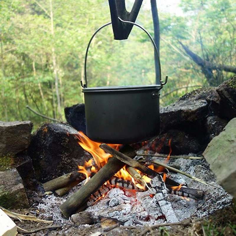 Outdoor Picnic Single Pot Aluminum Alloy Camping Pot