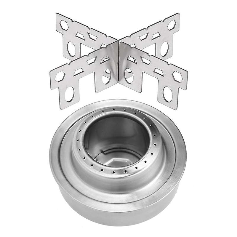 Outdoor Portable Alcohol Stove Mini Camping Stove Rack Combo Set Alcohol Burners with Stand Stove Ra