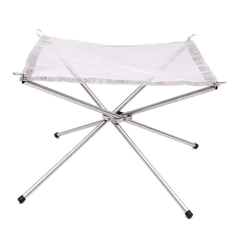 Outdoor Portable Bonfire Frame Folding Furnace Fire Rack Stack Grill Stainless Steel Point Charcoal
