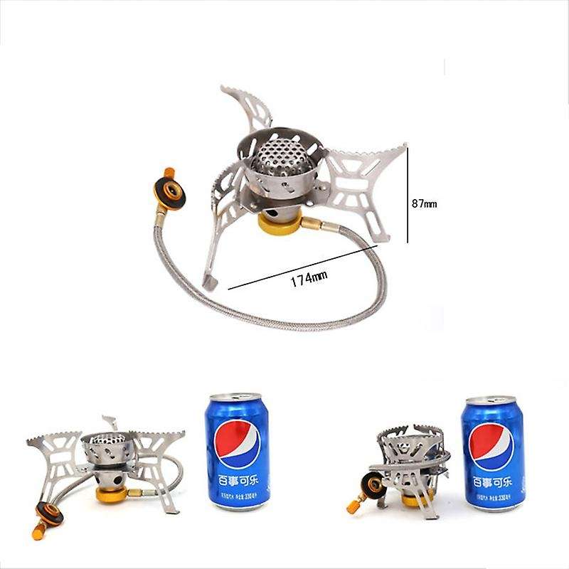 Outdoor Portable Folding Stoves Split Gas Windproof Stove Gas Burner for Camping Hiking Picnic Mount