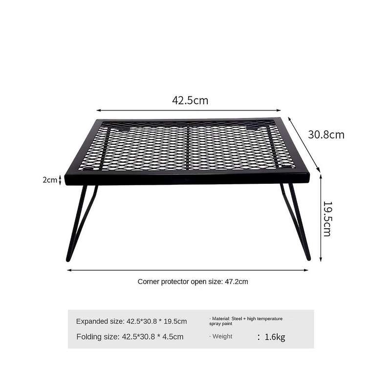 Outdoor Portable Folding Mesh Table Camping Lightweight Waterproof Barbecue Table for Travel Tour