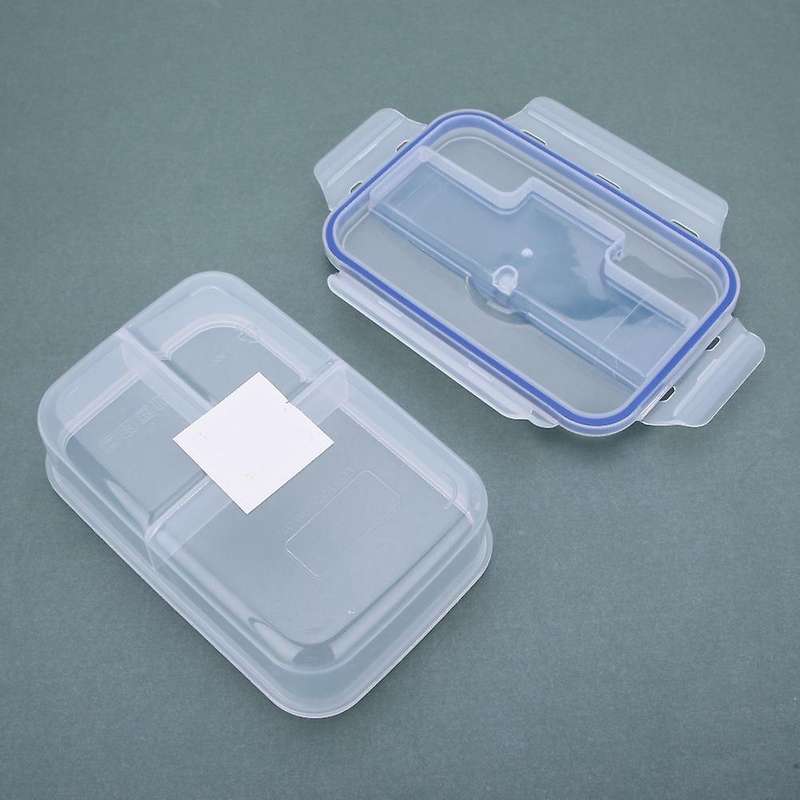Outdoor Portable Microwave Lunch Box with Soup Bowl Food Leakproof Three Compartment 1000Ml Dinnerwa