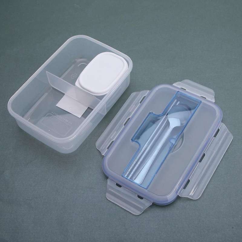 Outdoor Portable Microwave Lunch Box with Soup Bowl Food Leakproof Three Compartment 1000Ml Dinnerwa