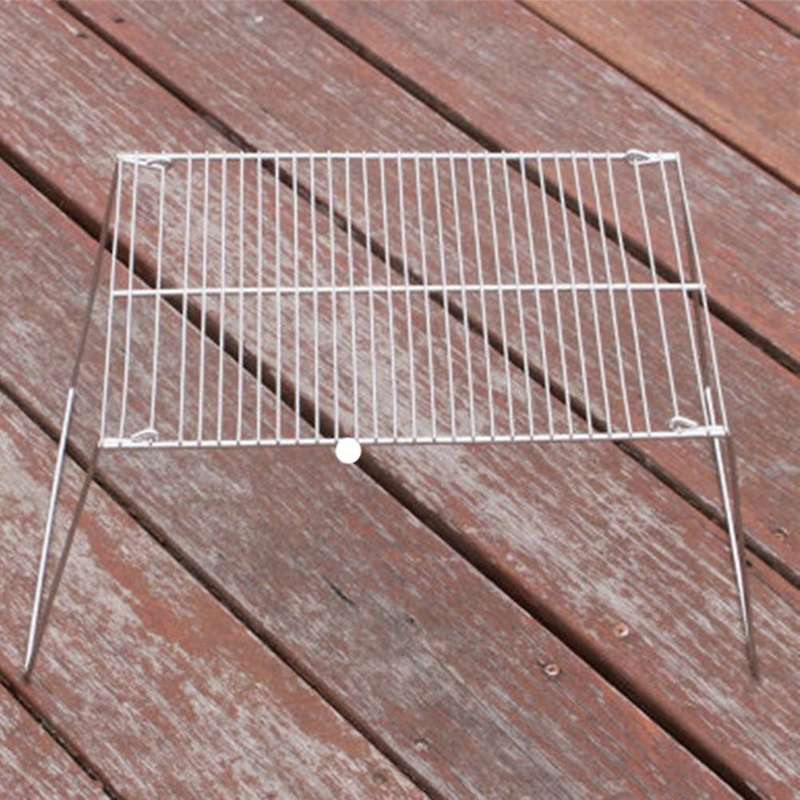 Outdoor Portable Folding Charcoal BBQ Grill Stainless Steel Picnic Barbecue Camping Pot Stand Suppor