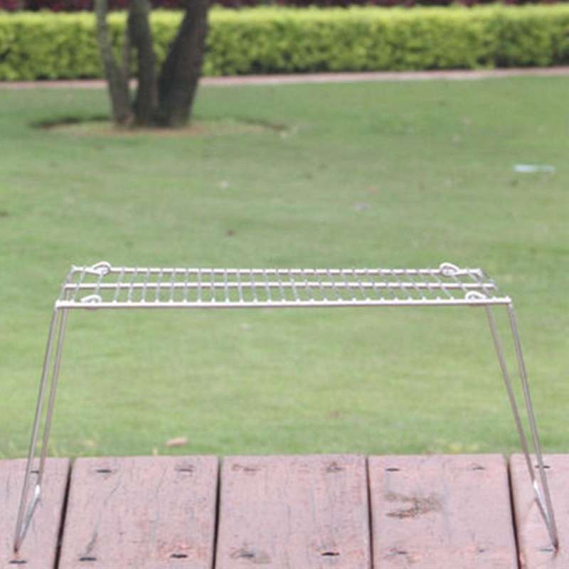 Outdoor Portable Folding Charcoal BBQ Grill Stainless Steel Picnic Barbecue Camping Pot Stand Suppor