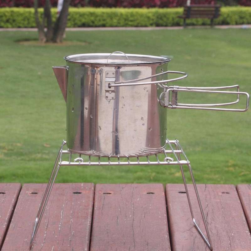 Outdoor Portable Folding Charcoal BBQ Grill Stainless Steel Picnic Barbecue Camping Pot Stand Suppor