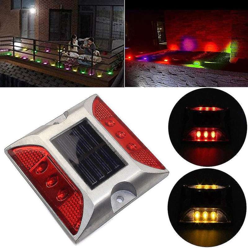 Outdoor Solar Road Stud Light Road Stud Light Waterproof Outdoor Study Lamp for Pathway Lake Boat Fl