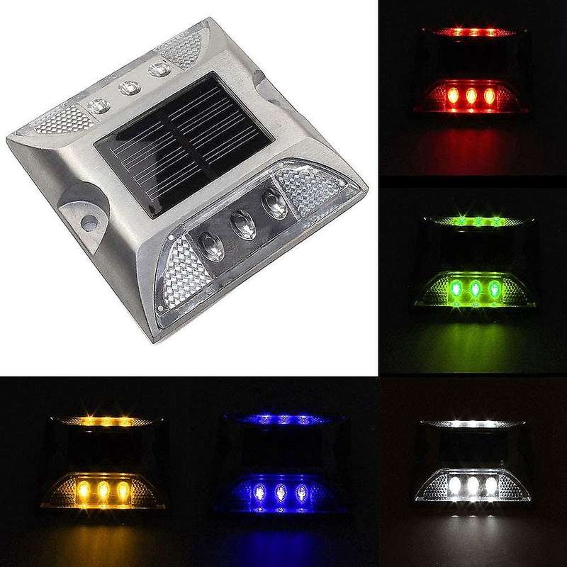 Outdoor Solar Road Stud Light Road Stud Light Waterproof Outdoor Study Lamp for Pathway Lake Boat Fl